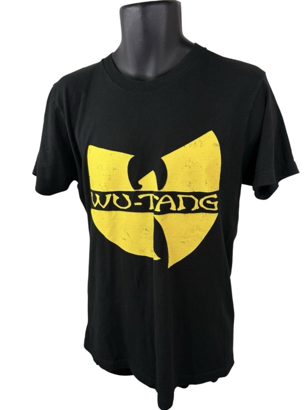 Wu-Tang Clan Rap Yellow Logo Classic Hip-Hop T Shirt Black Size Medium Unisex
